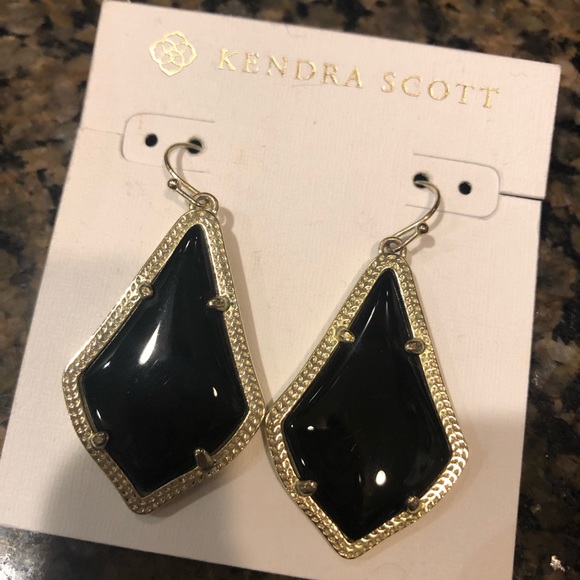 Kendra Scott Jewelry - Kendra Scott Alex Gold Earrings In Black Kendra Scott Jewelry - Kendra Scott Alex Gold Earrings In Black